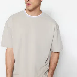 Trendyol Drop-Shoulder Sleeves Cotton T-shirt image 1