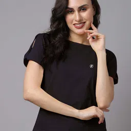 Friskers Round Neck Short Sleeves Cotton  T-shirt-image-91