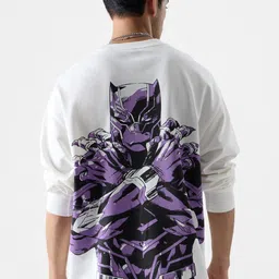 The Souled Store Black Panther Printed Cotton Oversized T-shirt-picture-17