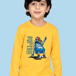 NUSYL Boys Typography Printed Cotton T-shirt-picture-37