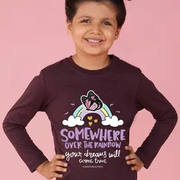 NUSYL Girls Regular Fit Typography Printed Round Neck Long Sleeve Tshirt-picture-30