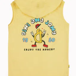 Gini and Jony Boys Graphic Printed Hood Cotton T-shirt image 1