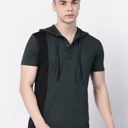 Kalt Colourblocked Hooded T-shirt-picture-39
