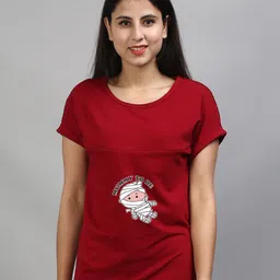 SillyBoom Graphic Printed Maternity Feeding T shirt-picture-13