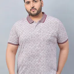 AUSTIVO Plus Size Geometric Printed Polo Collar Regular Fit T-shirt-picture-18