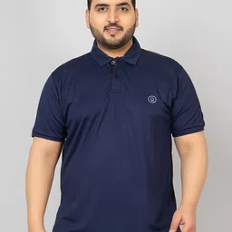 CHKOKKO Plus Size Polo Collar Short Sleeves Regular Fit T-shirt-image-8