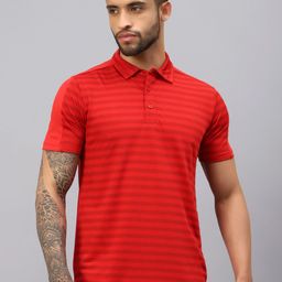 VECTOR X Striped Moisture Wicking Polo Collar T-shirt-picture-0