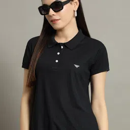 RISS Women Polo Collar Pockets T-shirt-picture-15