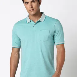 Peter England Blue Polo Collar T-shirt-picture-21