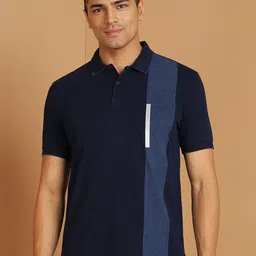 Allen Solly Colourblocked Polo Collar Cotton T-shirt-picture-39