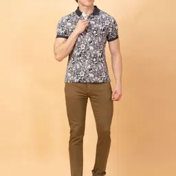 Being Human Men Floral Printed Polo Collar Pockets T-shirt-picture-40