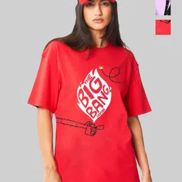 Leotude Women Printed Pockets T-shirt-image-92