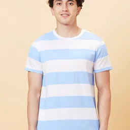 Being Human Striped Round Neck Casual T-shirt-image-10