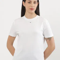 Tommy Hilfiger Women Henley Neck Pockets T-shirt-image-52