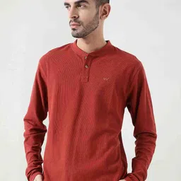 Wildcraft Self Design Henley Neck Long Sleeves Cotton T-shirt-picture-25