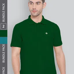 LUX NITRO Pack of 2 Polo Collar Anti Odour Cotton Blend T-shirts-picture-36