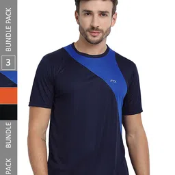 FTX Pack Of 3 Colourblocked Round Neck Dry-Fit Sports T-shirt-picture-27