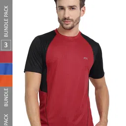 FTX Pack Of 3 Colourblocked Round Neck Dry-Fit Sports T-shirt-picture-31