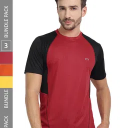 FTX Pack Of 3 Colourblocked Round Neck Dry-Fit Sports T-shirt-picture-14