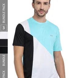 FTX Pack Of 3 Colourblocked Round Neck Dry Fit Sports T-shirt-picture-22