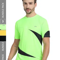 FTX Pack of 3 Colourblocked Round Neck Dry-Fit Sports T-shirt-picture-30