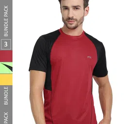 FTX Pack of 3 Colourblocked Round Neck Dry-Fit Sports T-shirt-picture-21