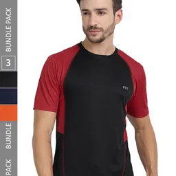 FTX Pack Of 3 Colourblocked Round Neck Dry-Fit Sports T-shirt-picture-32