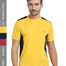 FTX Pack Of 3 Colourblocked Round Neck Dry-Fit Sports T-shirt-picture-27