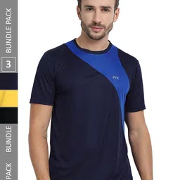 FTX Pack Of 3 Colourblocked Round Neck Dry Fit Sports T-shirt-picture-26