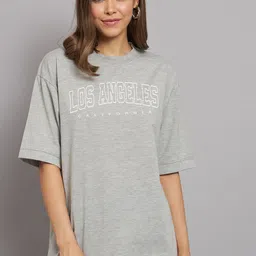 Imsa Moda Typography Printed Drop-Shoulder Sleeves Cotton Oversized T-Shirt-picture-21