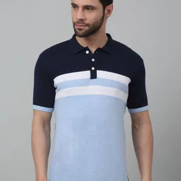 Cantabil Colourblocked Polo Collar Half Sleeves Pure Cotton T-Shirt-picture-25
