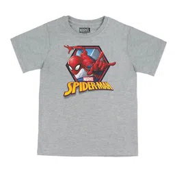 Marvel by Wear Your Mind Boys Grey Pure Cotton Spider-Man Printed T-shirt-picture-56