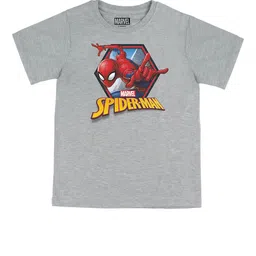 Marvel by Wear Your Mind Boys Grey & Red Spiderman Printed Pure Cotton T-shirt-picture-39