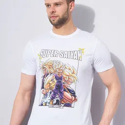 Celio DragonBallz Printed Cotton T-shirt-image-3