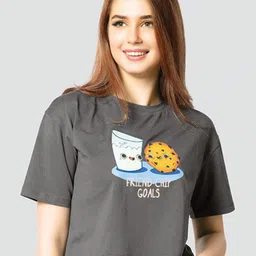Juliet Women Graphic Printed Round Neck Cotton Boxy T-shirt-picture-31