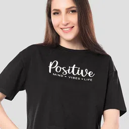 Juliet Women Typography Printed Round Neck Cotton Boxy T-shirt-image-57