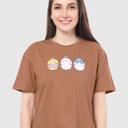 Juliet Women Graphic Printed Round Neck Cotton Relaxed Fit T-shirt-picture-32