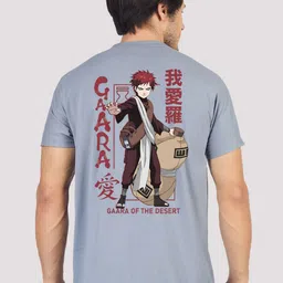 Greylongg Men Graphic Gaara Printed Round Neck T-shirt-picture-12