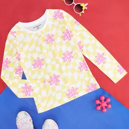 Pantaloons Junior Girls Floral Printed Cotton T-Shirt-picture-58
