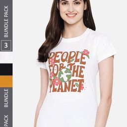 Fabflee Pack Of 3 Mickey Mouse Printed Cotton T-shirt-picture-39