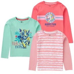 Cub McPaws Girls  Pack of 3 Printed T-shirt-picture-10