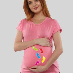 SillyBoom Graphic Printed Dolman Sleeves Cotton Maternity T-shirt image 1