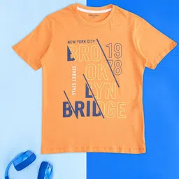 Pantaloons Junior Boys Typography Printed Cotton T-shirt-picture-33