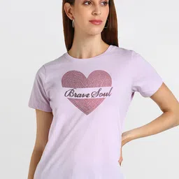 shashvi Women Purple Typography Printed T-shirt-image-38