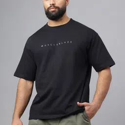 MuscleBlaze Unisex Typography Printed Round Neck Cotton Relaxed Fit T-shirt-picture-46