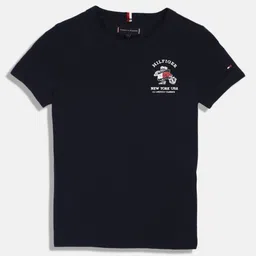 Tommy Hilfiger Boys Graphic Printed Round Neck Cotton T-shirt-picture-41