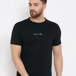 HARBOR N BAY Men Black Typography Printed T-shirt-picture-13