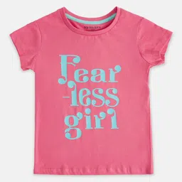 Pantaloons Junior Girls Typography Printed Cotton T-shirt-picture-25
