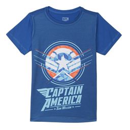 Marvel by Wear Your Mind Boys Blue Captain America Printed T-shirt-picture-18