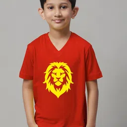 Friskers Boys Graphic Printed V-Neck Pure Cotton T-shirt-picture-36